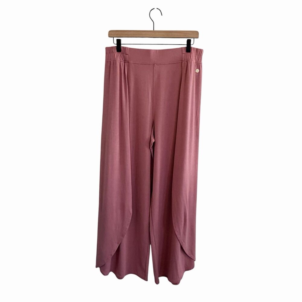 Coolibar Womens Lynsu Wide Leg Overlap Pants Size L Travel Lightweight UPF 50+